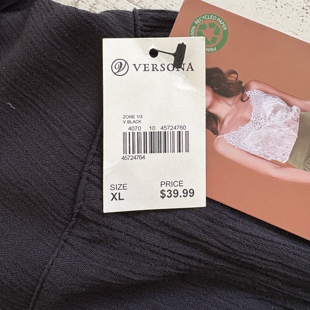 Versona Black Wide Leg Pants Flowing Comfort - Picture 6 of 9